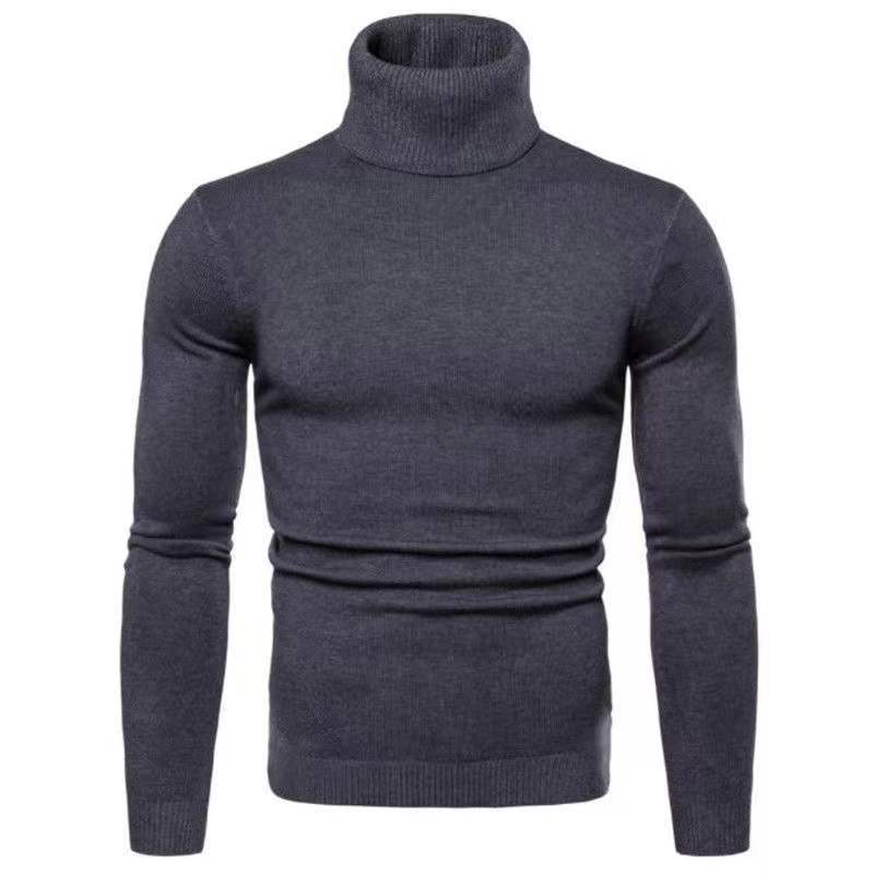 Men's turtleneck sweater made of fine cotton with a fitted cut Lisslune