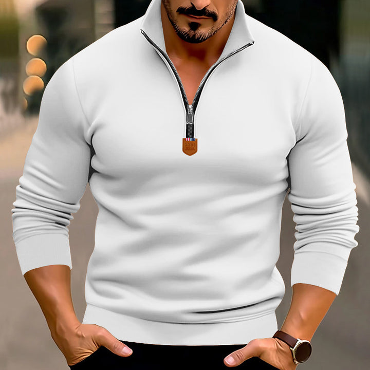 Men's padded sweater with modern zipper and slim fit Lisslune