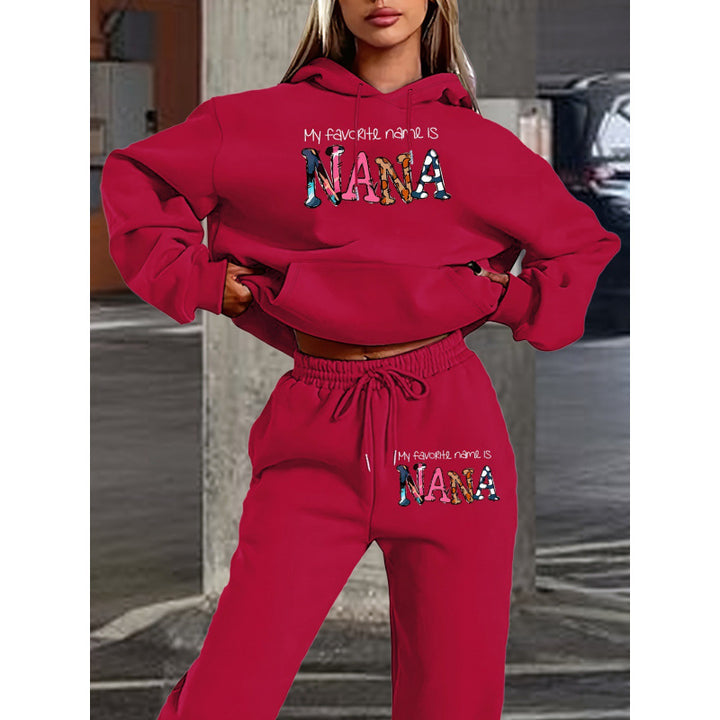 Women's tracksuit with creative lettering and comfortable fit Lisslune