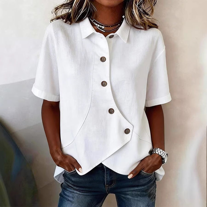 Damen Besonders gestaltete Bluse mit einzigartigem Knopfdetail Lisslune