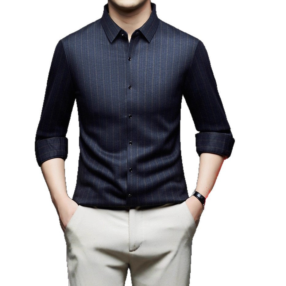 Men's modern shirt with fine striped pattern Lisslune