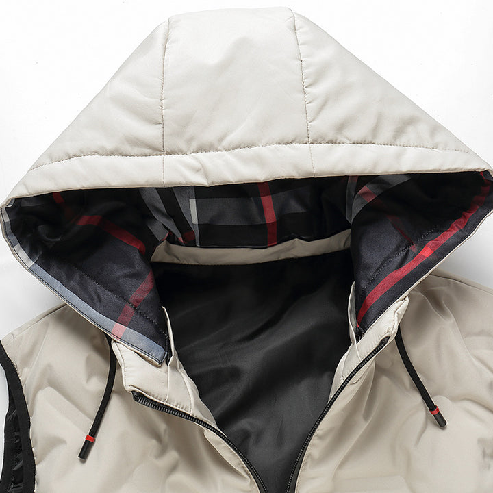 Men's quilted vest with hood and breathable properties Lisslune