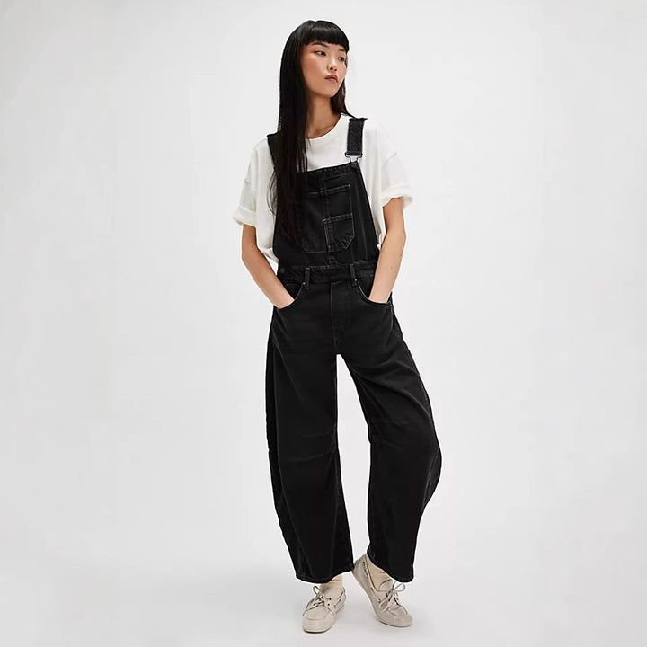 Women's casual denim overalls in a modern cut with adjustable straps Lisslune