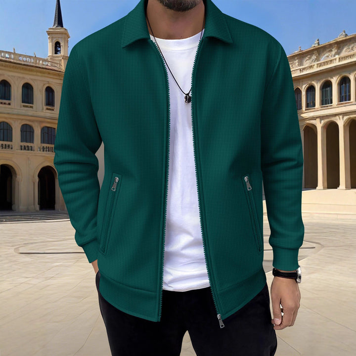 Men's sporty quilted jacket with side zipper pockets Lisslune
