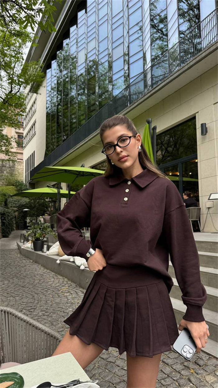 Ladies Sporty Polo and Skirt Set Lisslune