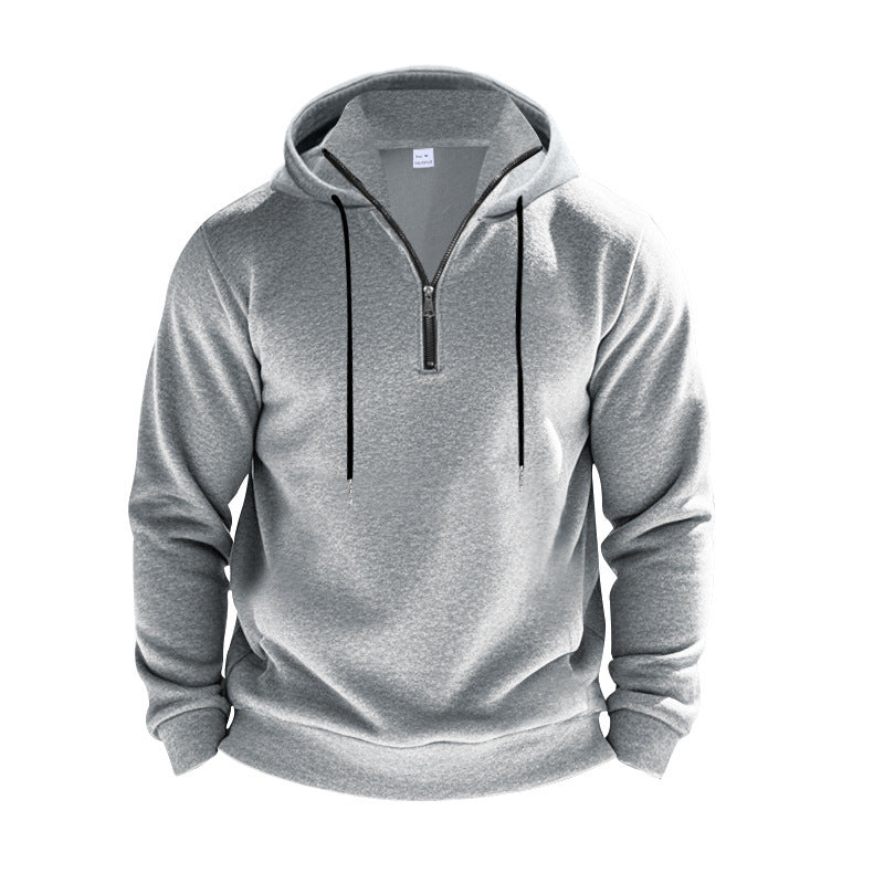 Men's sporty hoodie with half-zip and breathable material Lisslune