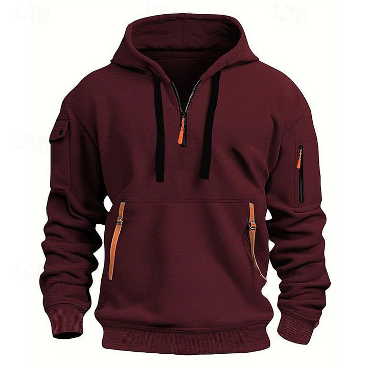 Men's Sporty Hoodies with Practical Zippered Pockets Lisslune