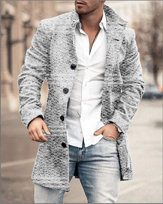 Men's wool coat in modern check design with tailored fit Lisslune