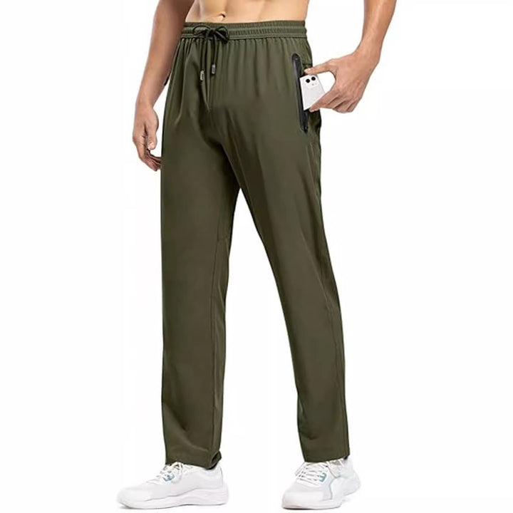 Men's sporty leisure pants with side zip pockets Lisslune