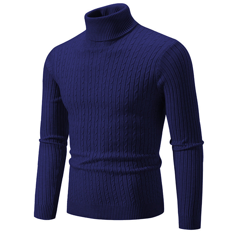 Men's turtleneck sweater with textured knit pattern Lisslune