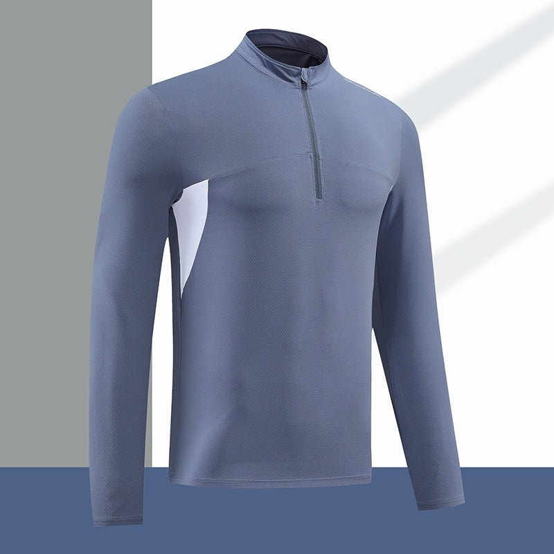 Men's functional thermal shirt with stand-up collar and zipper Lisslune