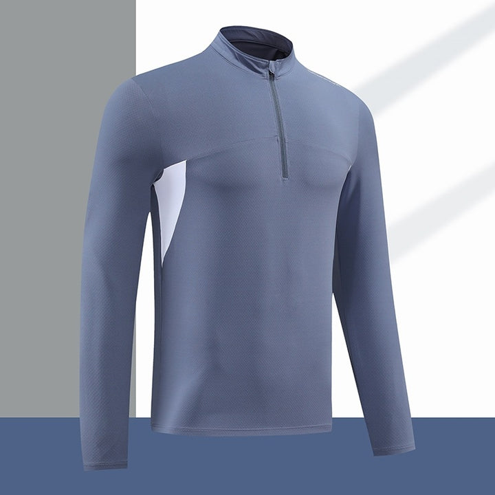 Men's functional thermal shirt with stand-up collar and zipper Lisslune