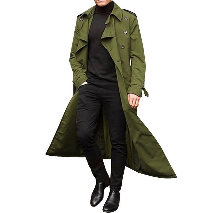 Men's elegant trench coat with double button placket Lisslune