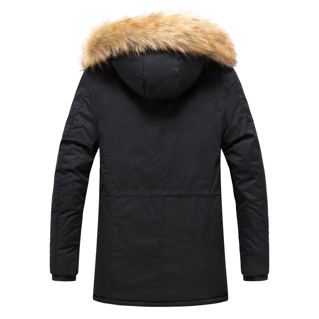 Men's winter parka with detachable synthetic fur collar Lisslune