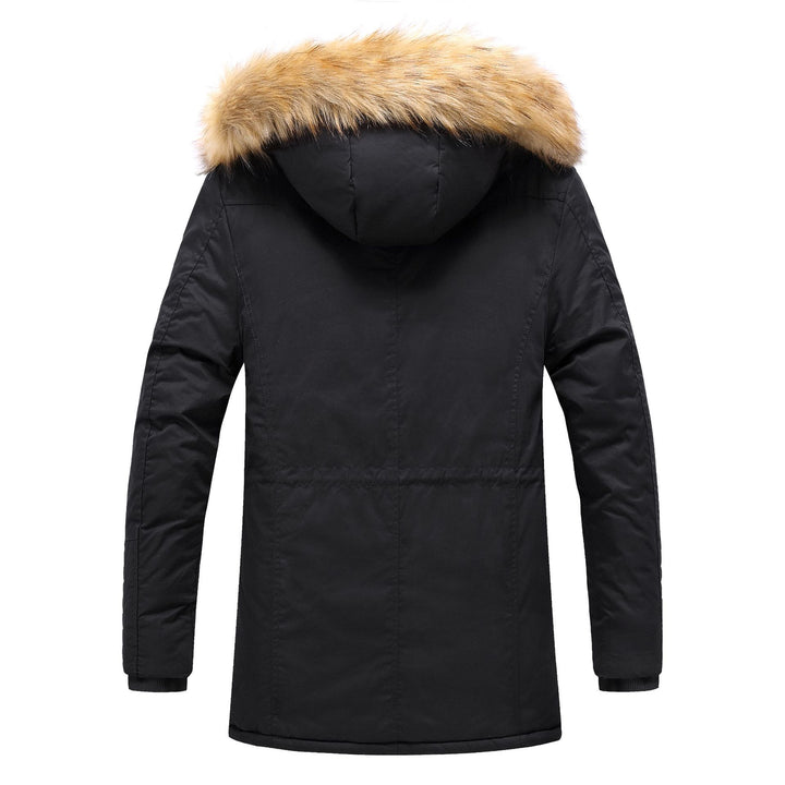 Men's winter parka with detachable synthetic fur collar Lisslune