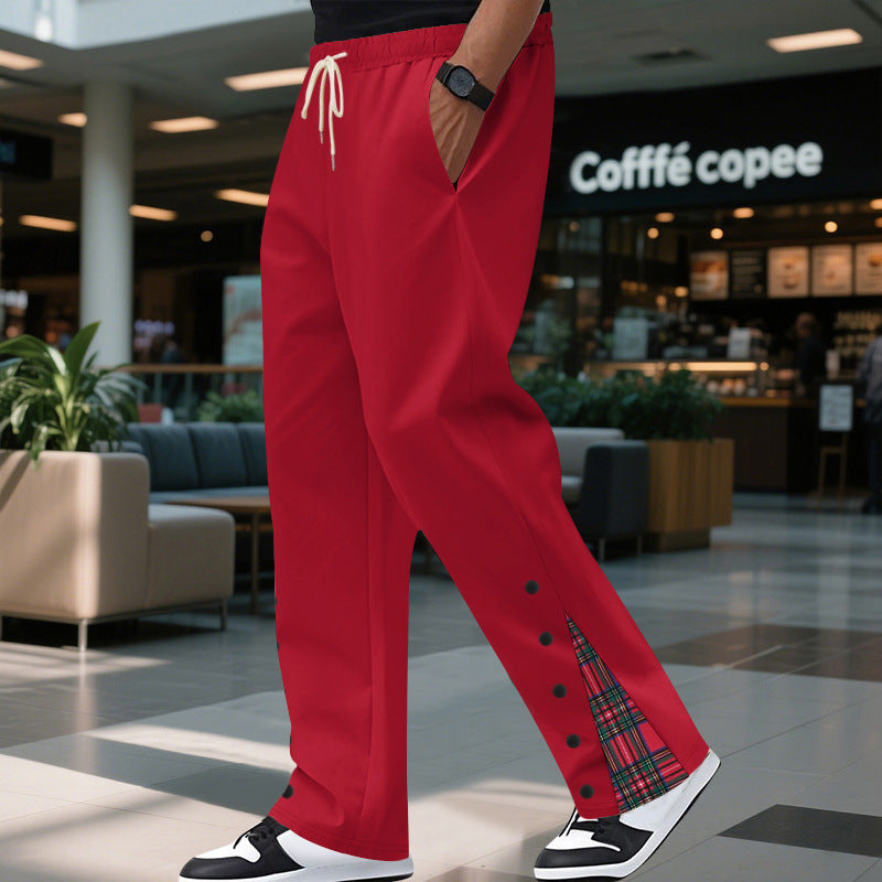 Men's leisure pants with elastic waistband and side pockets Lisslune