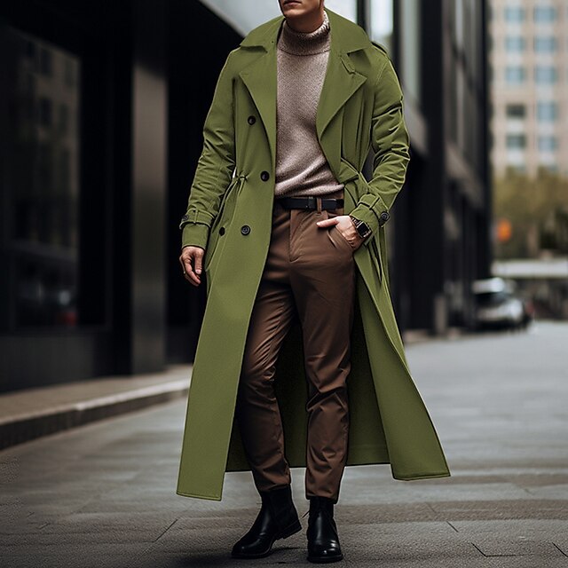 Men's elegant transitional coat with modern cut and practical pockets Lisslune