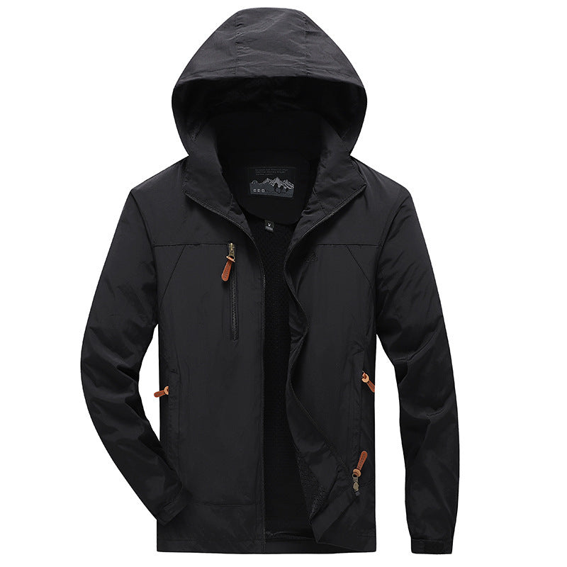 Men's Functional Leisure Jacket with Adjustable Hood and Practical Pockets Lisslune