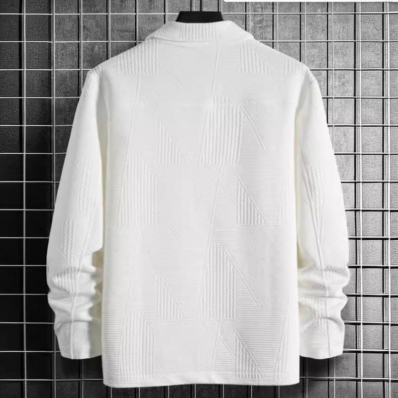 Men's Casual Cardigan with Textured Design Lisslune