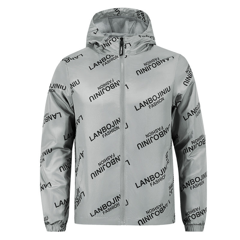 Men's Lightweight Functional Jacket with Stylish Print Lisslune