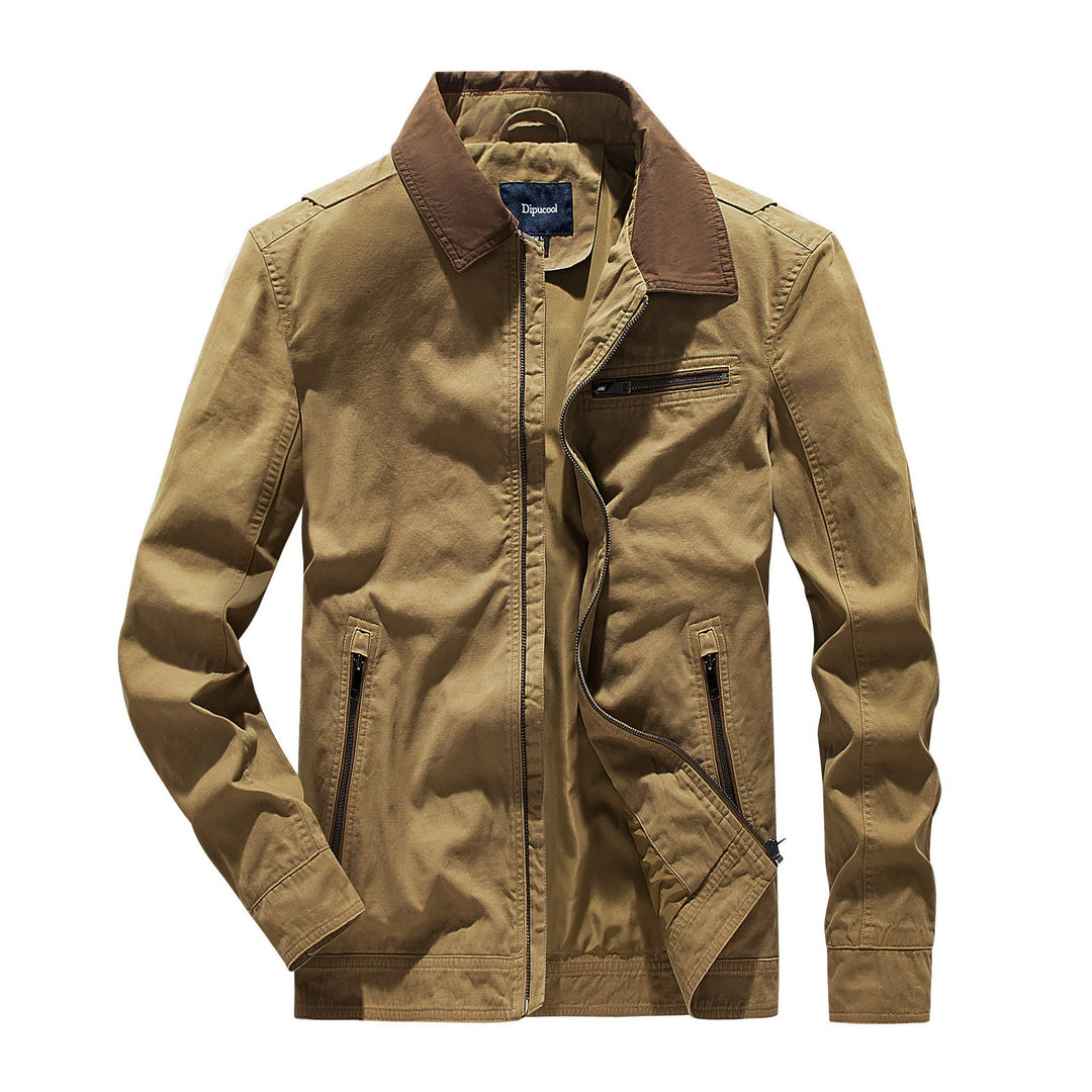 Men's fashionable transitional jacket with striking collar Lisslune
