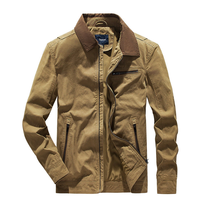 Men's fashionable transitional jacket with striking collar Lisslune