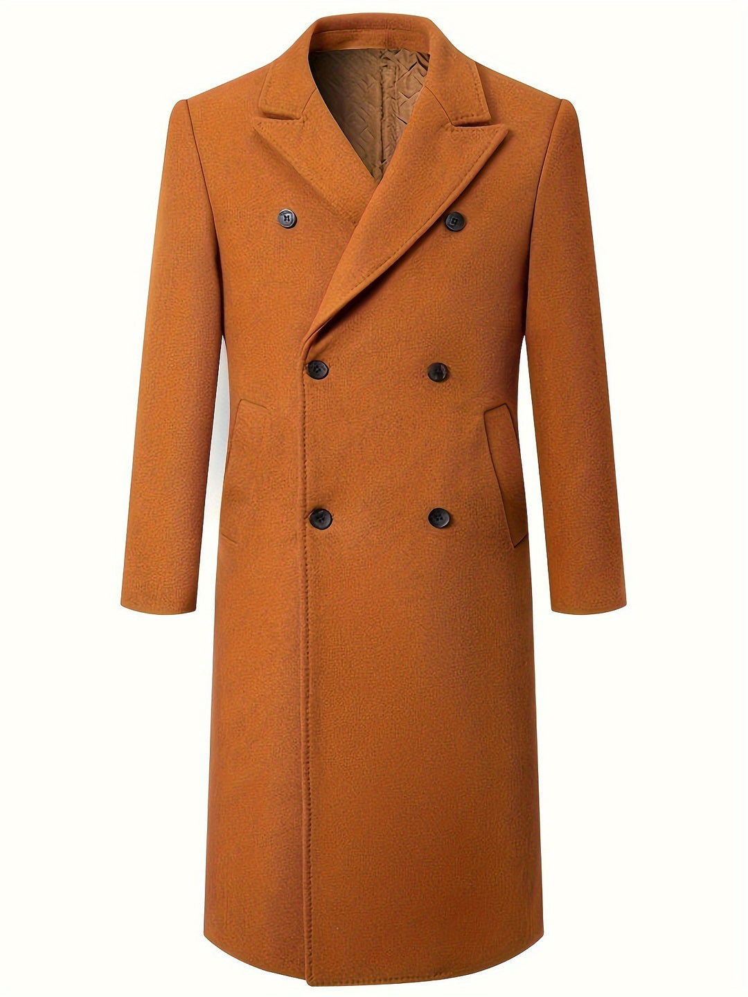 Men's elegant double-breasted coat with traditional collar Lisslune