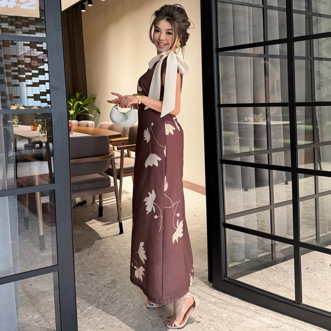 Women’s maxi dress with floral design