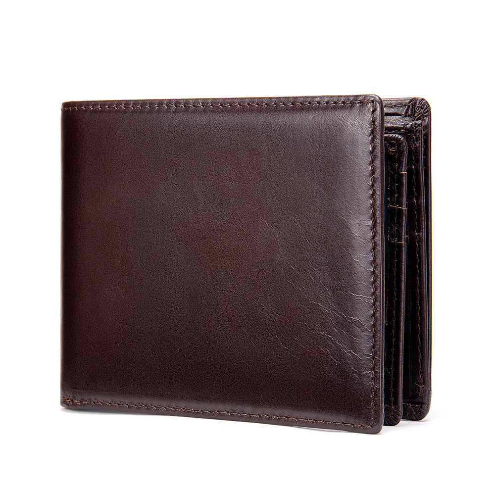 Lisslune | StitchCraft Men’s Bifold Genuine Leather RFID Wallet – Slim, Secure & Stylish