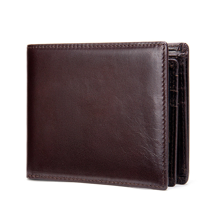 Lisslune | StitchCraft Men’s Bifold Genuine Leather RFID Wallet – Slim, Secure & Stylish