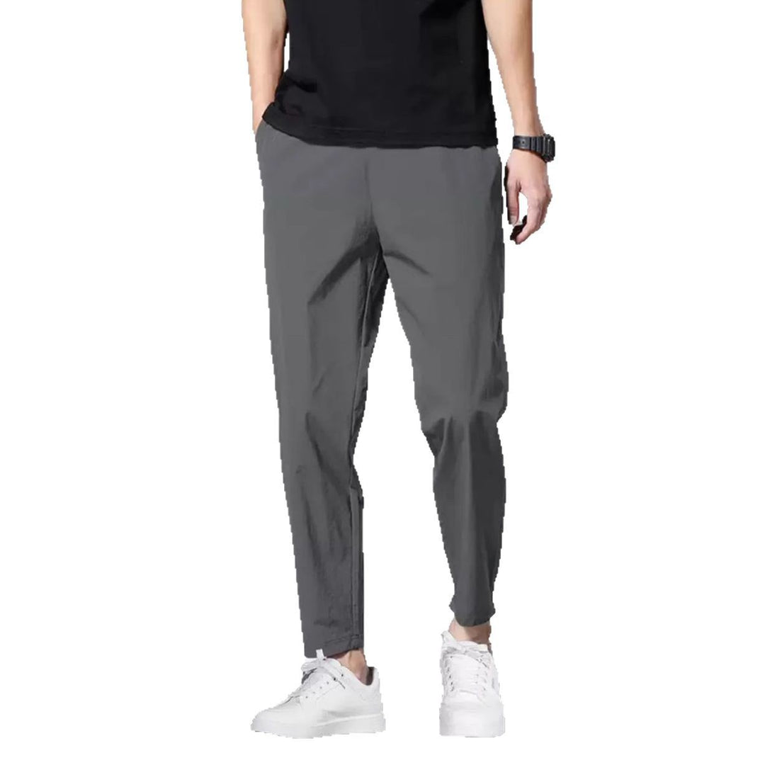 Men's Stylish Airy Leisure Pants with Elastic Waist and Practical Pockets Lisslune