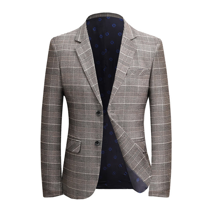 Men's Fashionable Checkered Blazer Lisslune