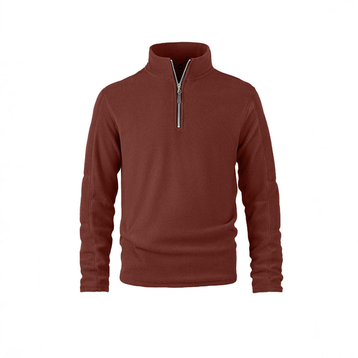 Men's fleece pullover with half-length zipper and elastic cuffs Lisslune