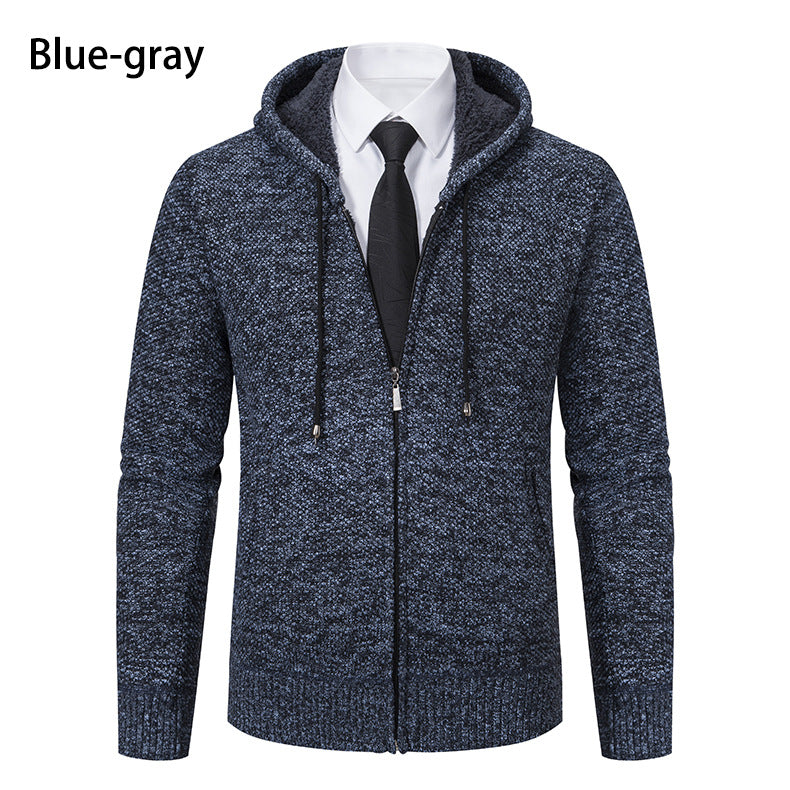 Men's cardigan with modern cut and practical zipper Lisslune