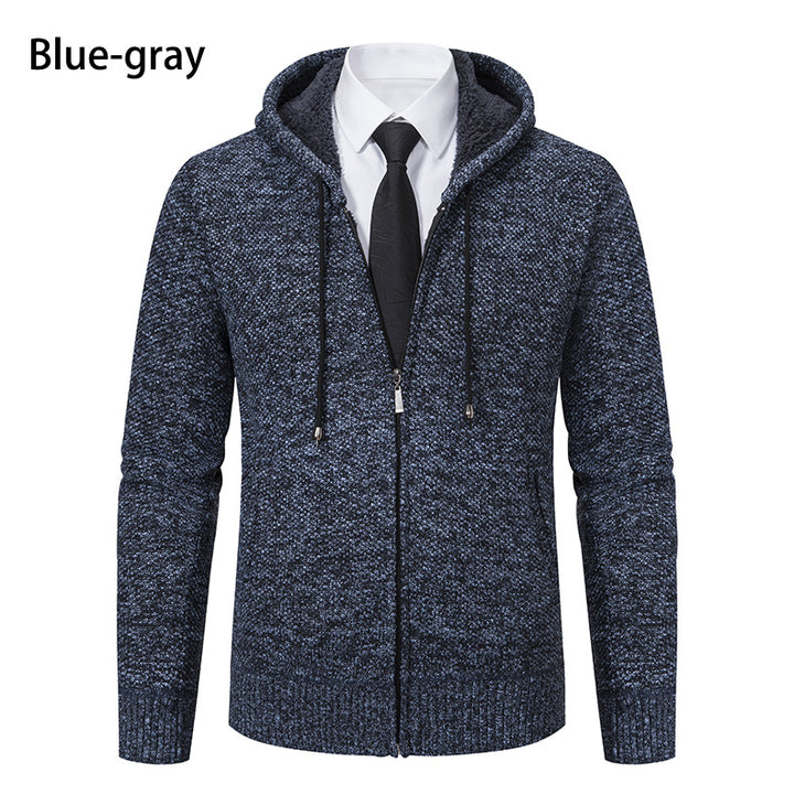 Men's cardigan with modern cut and practical zipper Lisslune