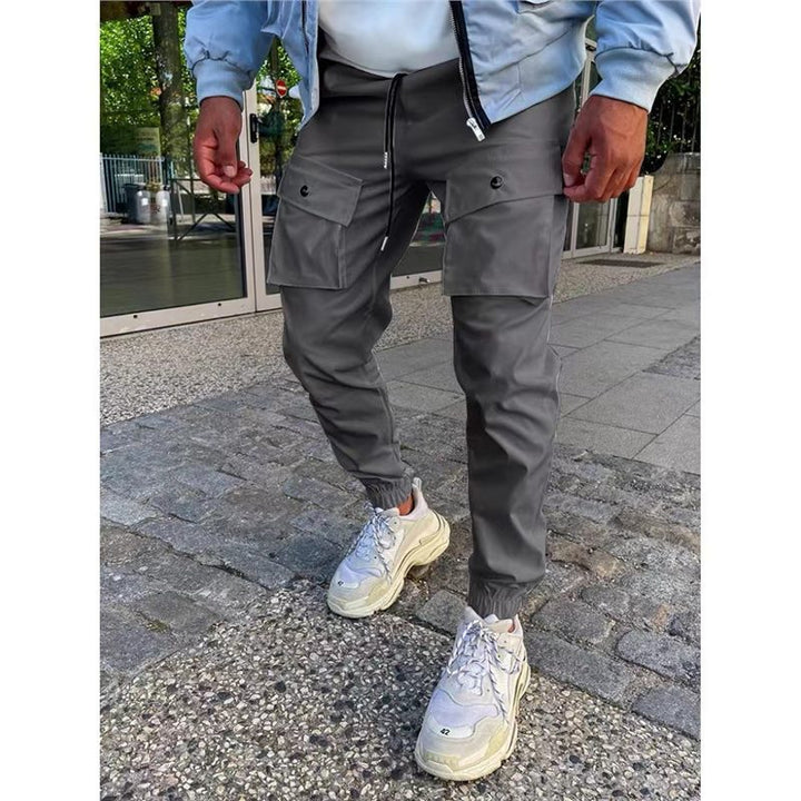 Men's cargo pants with many pockets and elastic cuffs Lisslune