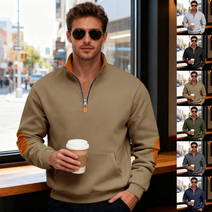 Men's stylish hoodie with zipper and practical pockets Lisslune