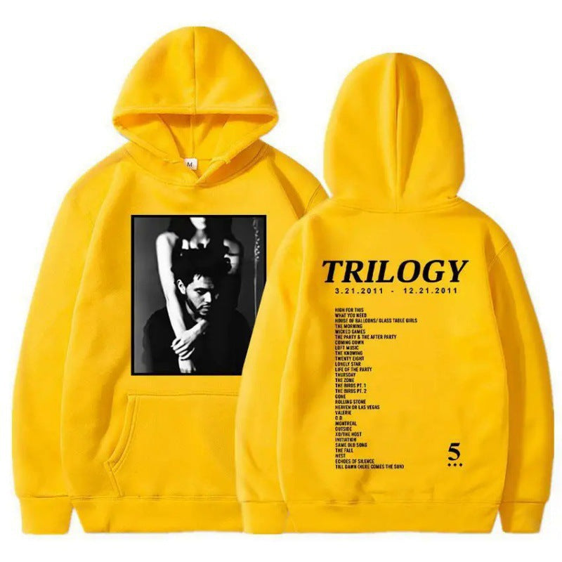 Women's hoodie with artistic photo print and unique lettering Lisslune