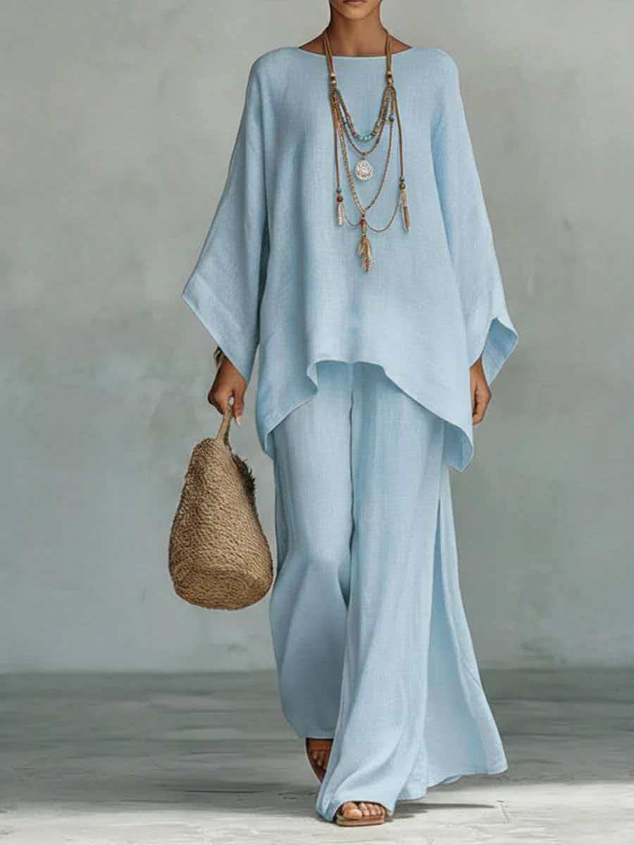 Ladies airy set made of soft fabric with a loose fit Lisslune