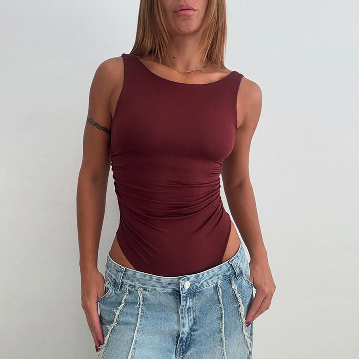 Women's bodysuit with elegant ruffle detail Lune London