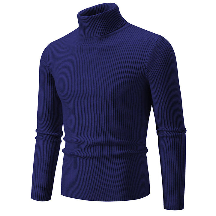 Men's turtleneck sweater made of fine ribbed material Lisslune