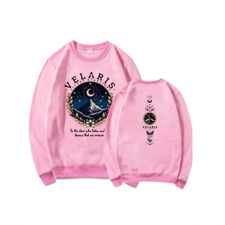 Women's sweatshirt with artistic night sky motif Lisslune
