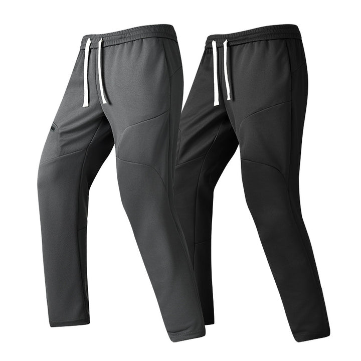 Men's Sporty Training Pants with Innovative Material Combination Lisslune