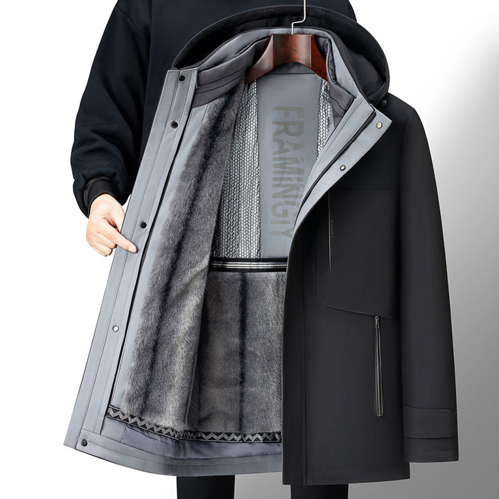 Men's Waterproof Winter Jacket with Insulated Fleece Lining Lisslune
