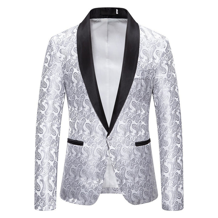 Men's extravagant tuxedo jacket with paisley pattern Lisslune