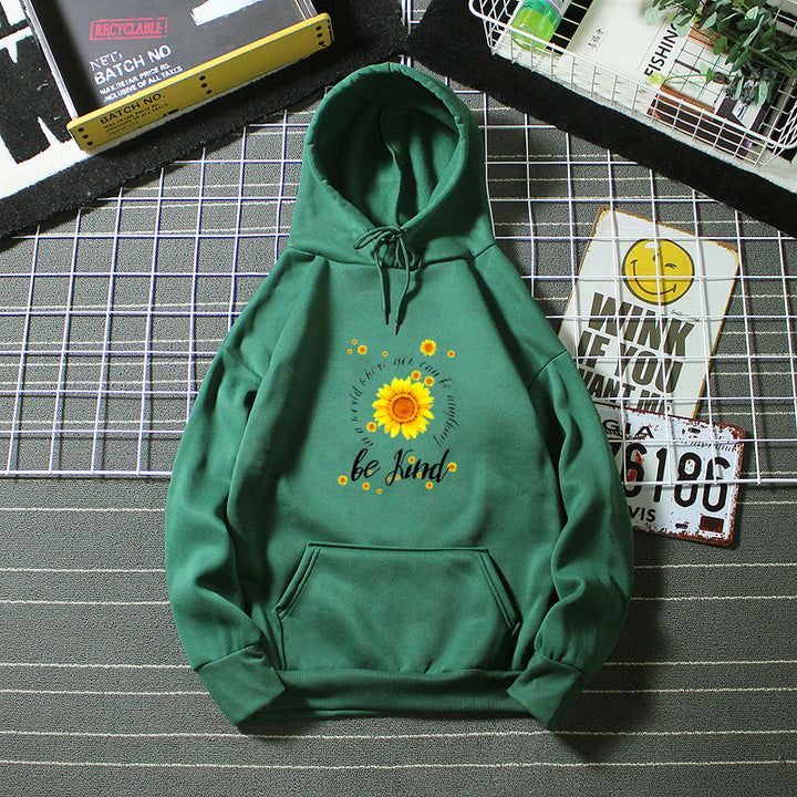 Women's hoodie with inspiring sunflower design Lisslune