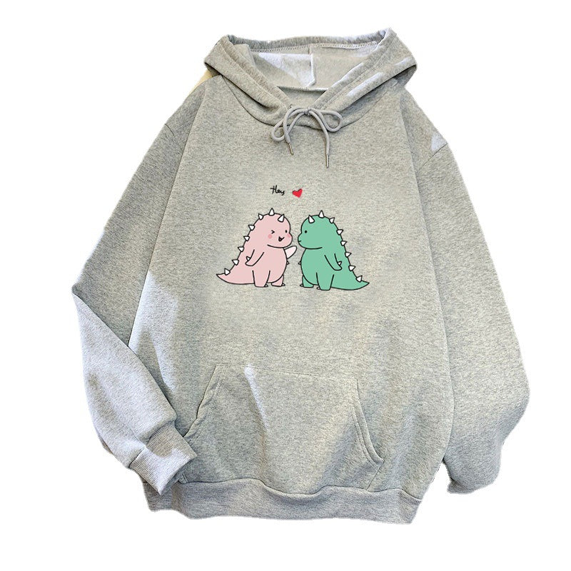 Women’s hoodie with playful dinosaur motif Lisslune