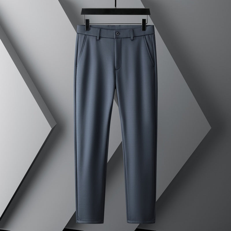 Men's modern chino pants with elastic waistband and side pockets Lisslune