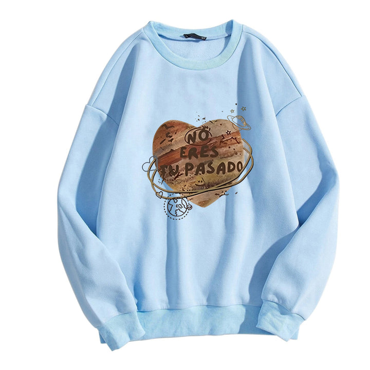 Women casual sweatshirt with creative heart design Lisslune