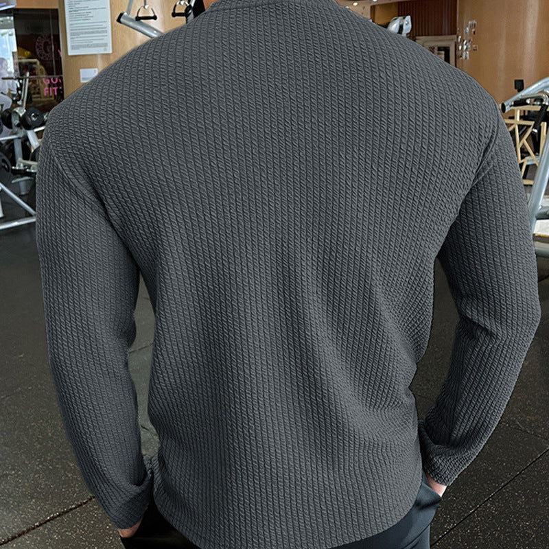 Men's long-sleeve shirt with textured fabric Lisslune
